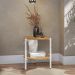 Mesa de Centro Industrial 47 cm LI017 Canela Branco KPB