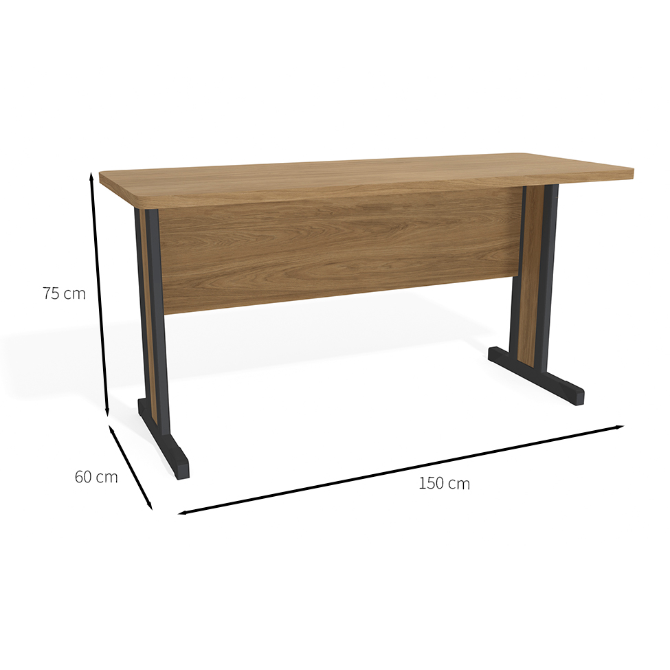Mesa de Escritório Diretor Versátil Marrom
