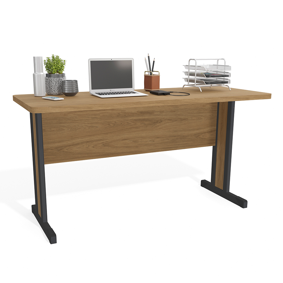 Mesa de Escritório Diretor Versátil Marrom