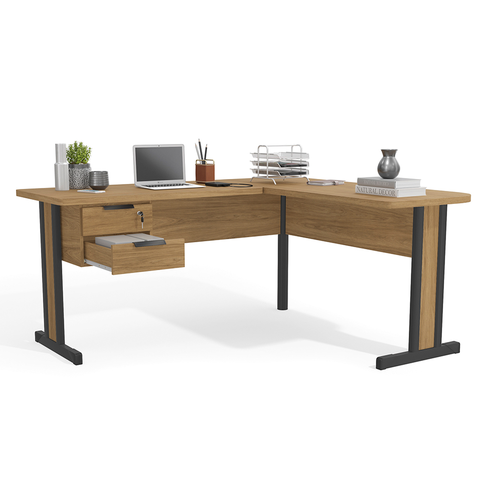 Mesa de Escritório Versátil Marrom