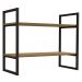 Nicho 02 Prateleiras 60x72cm Industrial Crome LI008 Freijo Preto Kappesberg