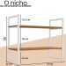 Nicho Kappesberg Industrial 2 Prateleiras 60x72cm Canela/Branco