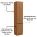 Paneleiro 2 Portas 240x50 cm MDP Maxxi G749 Canela Kappesberg