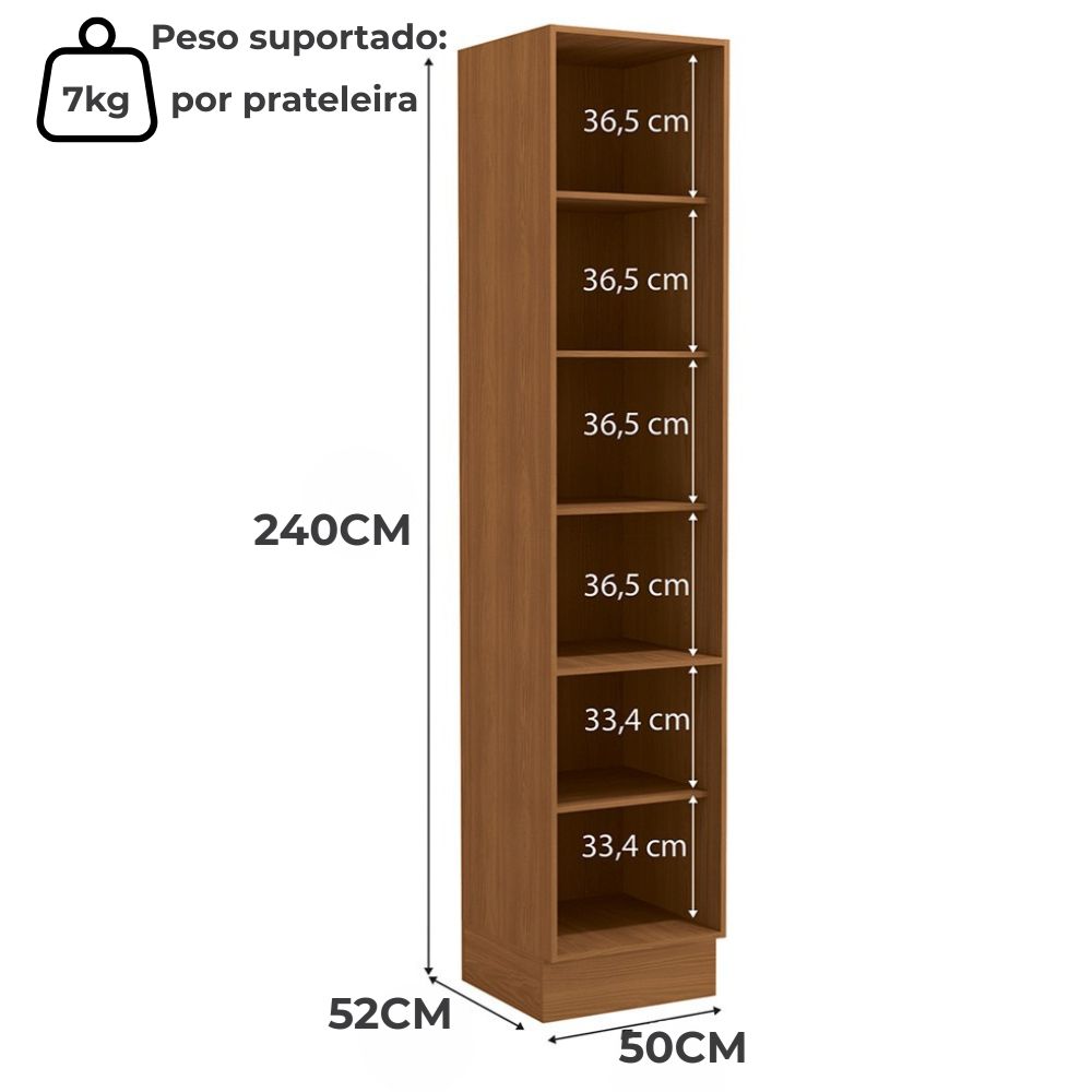 Paneleiro 2 Portas 240x50 cm MDP Maxxi G749 Canela Kappesberg