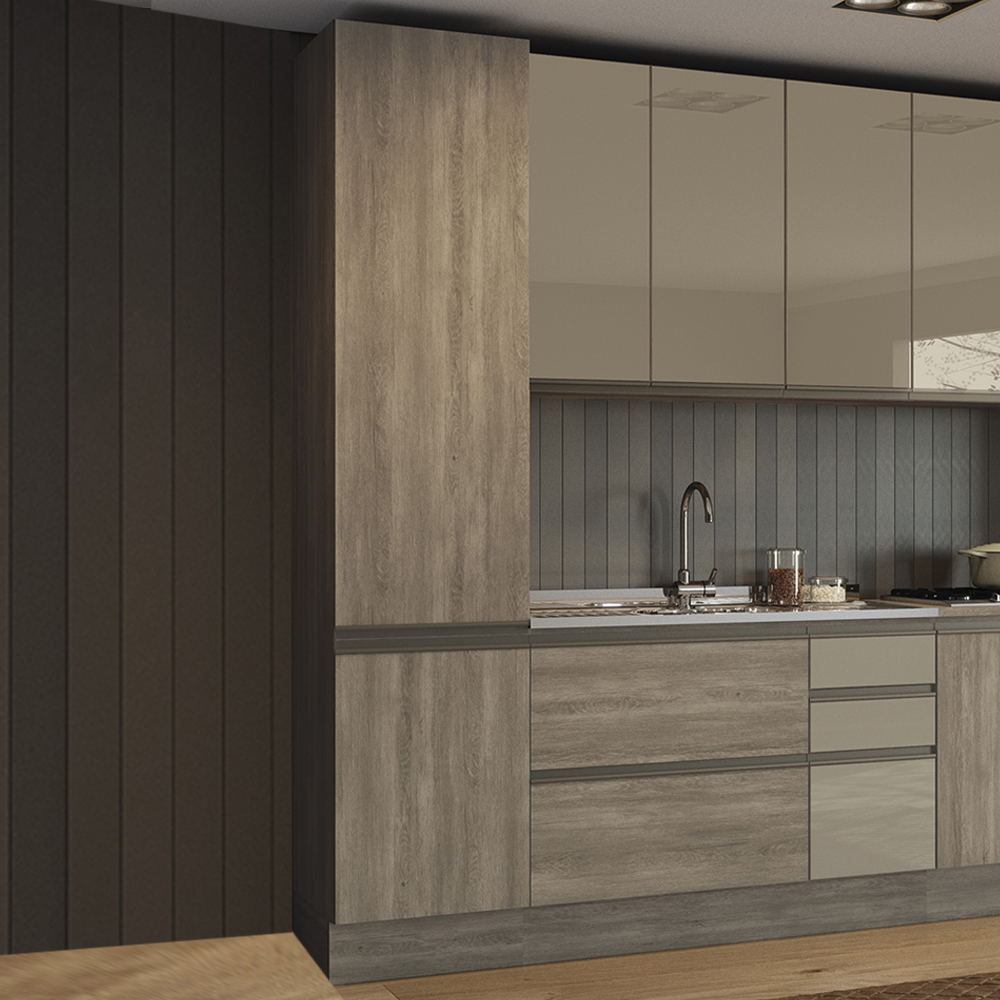 Paneleiro 2 Portas 240x50 cm MDP Maxxi G749 Nogal Kappesberg
