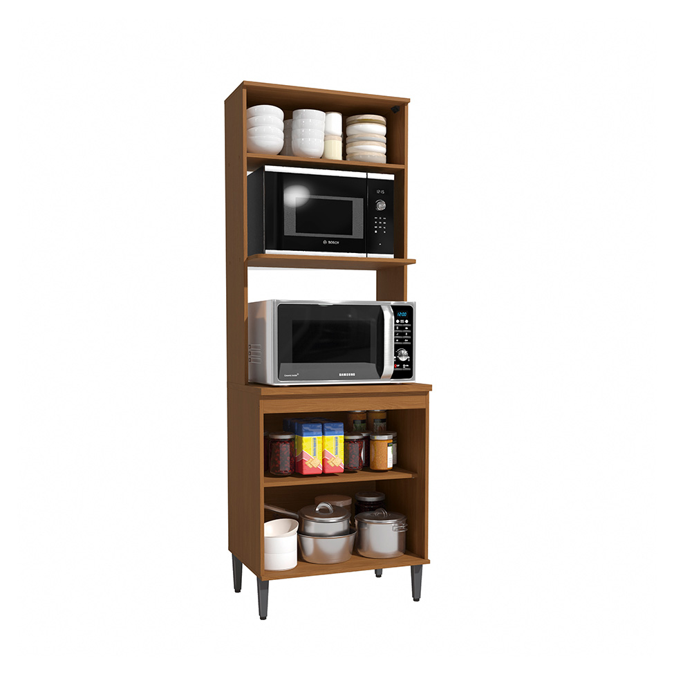 Paneleiro Linna 3 Portas Canela e Off White