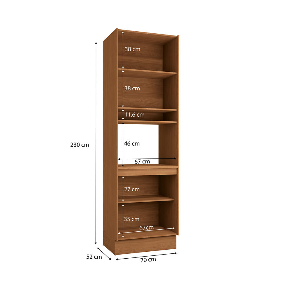 Paneleiro com Nicho Vibra 4 Portas Canela e Verde Pistache