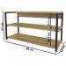 Sapateira 02 Prateleiras Industrial Crome LI020 Freijo Preto Kappesberg