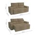 Sofá 2 Lugares Retrátil e Reclinável Lanus Bouclé Fendi 206 cm