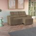 Sofá 2 Lugares Retrátil e Reclinável Lanus Bouclé Fendi 206 cm