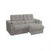 Sofá 3 Lugares Retrátil e Reclinável Premier Molas Bouclé Cinza 231 cm