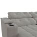 Sofá 3 Lugares Retrátil e Reclinável Premier Molas Bouclé Cinza 231 cm