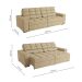 Sofá 4 Lugares Retrátil e Reclinável Deluxe Bouclé Bege