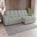 Sofá 4 Lugares Retrátil e Reclinável Deluxe Bouclé Cinza