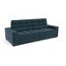 Sofá 4 Lugares Retrátil e Reclinável Deluxe Molas Veludo Azul Marinho 268 cm