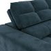Sofá 4 Lugares Retrátil e Reclinável Deluxe Molas Veludo Azul Marinho 268 cm