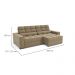 Sofá 4 Lugares Retrátil e Reclinável Deluxe Molas Veludo Bege 268 cm