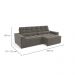 Sofá 4 Lugares Retrátil e Reclinável Deluxe Molas Veludo Chumbo 268 cm