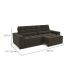 Sofá 4 Lugares Retrátil e Reclinável Deluxe Molas Veludo Chumbo Escuro 268 cm