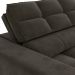 Sofá 4 Lugares Retrátil e Reclinável Deluxe Molas Veludo Chumbo Escuro 268 cm
