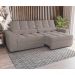 Sofá 4 Lugares Retrátil e Reclinável Deluxe Molas Veludo Cinza Claro 268 cm