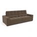 Sofá 4 Lugares Retrátil e Reclinável Deluxe Molas Veludo Marrom 268 cm