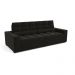 Sofá 4 Lugares Retrátil e Reclinável Deluxe Molas Veludo Preto 268 cm