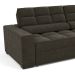 Sofá 4 Lugares Retrátil e Reclinável Deluxe Veludo Chumbo