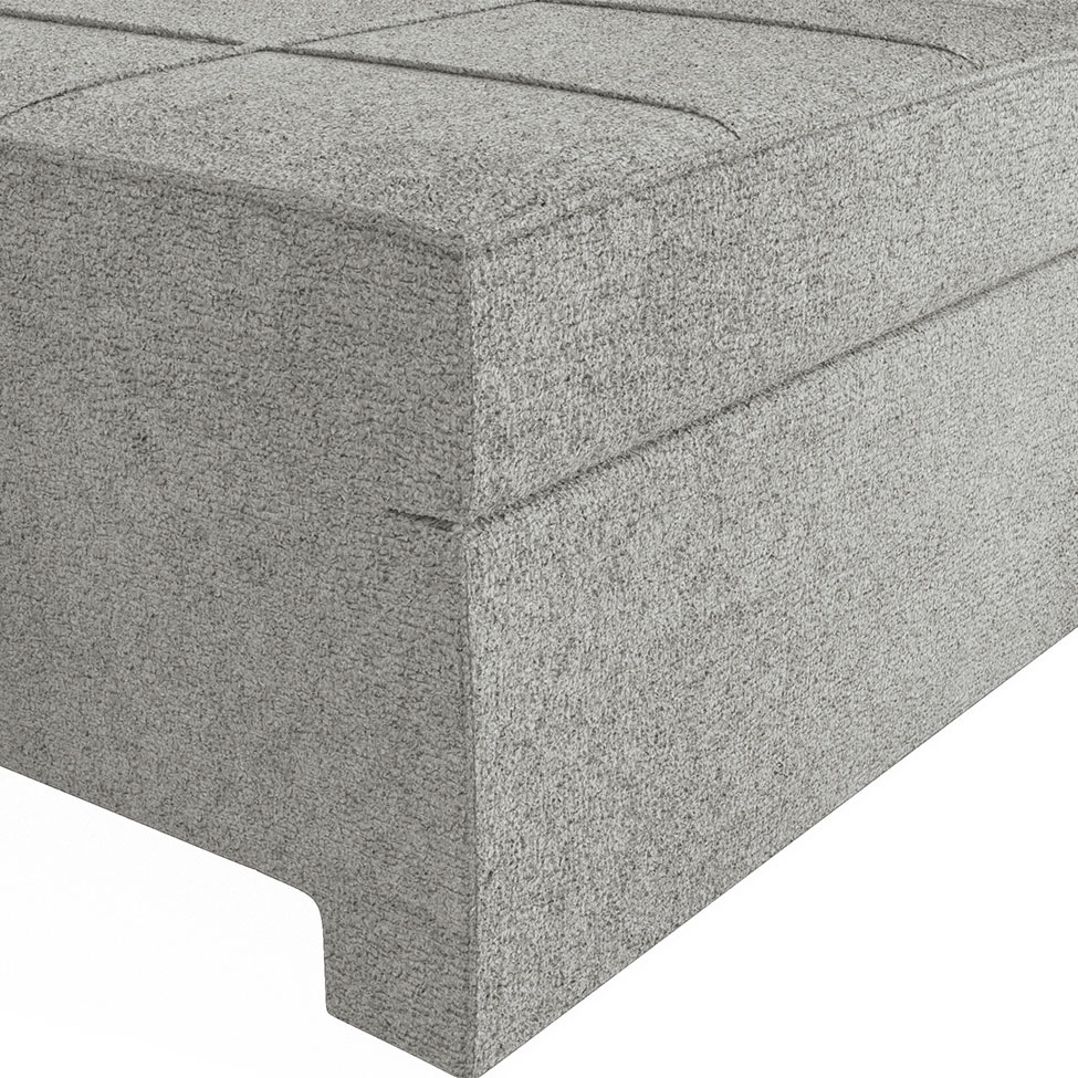 Sofá 4 Lugares Retrátil e Reclinável Lanus Bouclé Cinza 270 cm