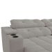 Sofá 4 Lugares Retrátil e Reclinável Premier Molas Bouclé Cinza 261 cm