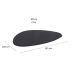 Tampo Orgânico para Mesa de Jantar com Vidro Peônia Preto 135 cm