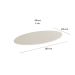Tampo Oval para Mesa de Jantar com Vidro Peônia Off White 180 cm