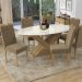 Tampo Oval para Mesa de Jantar com Vidro Peônia Off White 180 cm