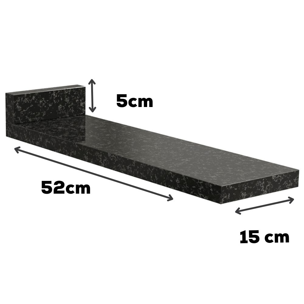 Tampo Para Balcão 15 cm MDP S508 Preto Kappesberg