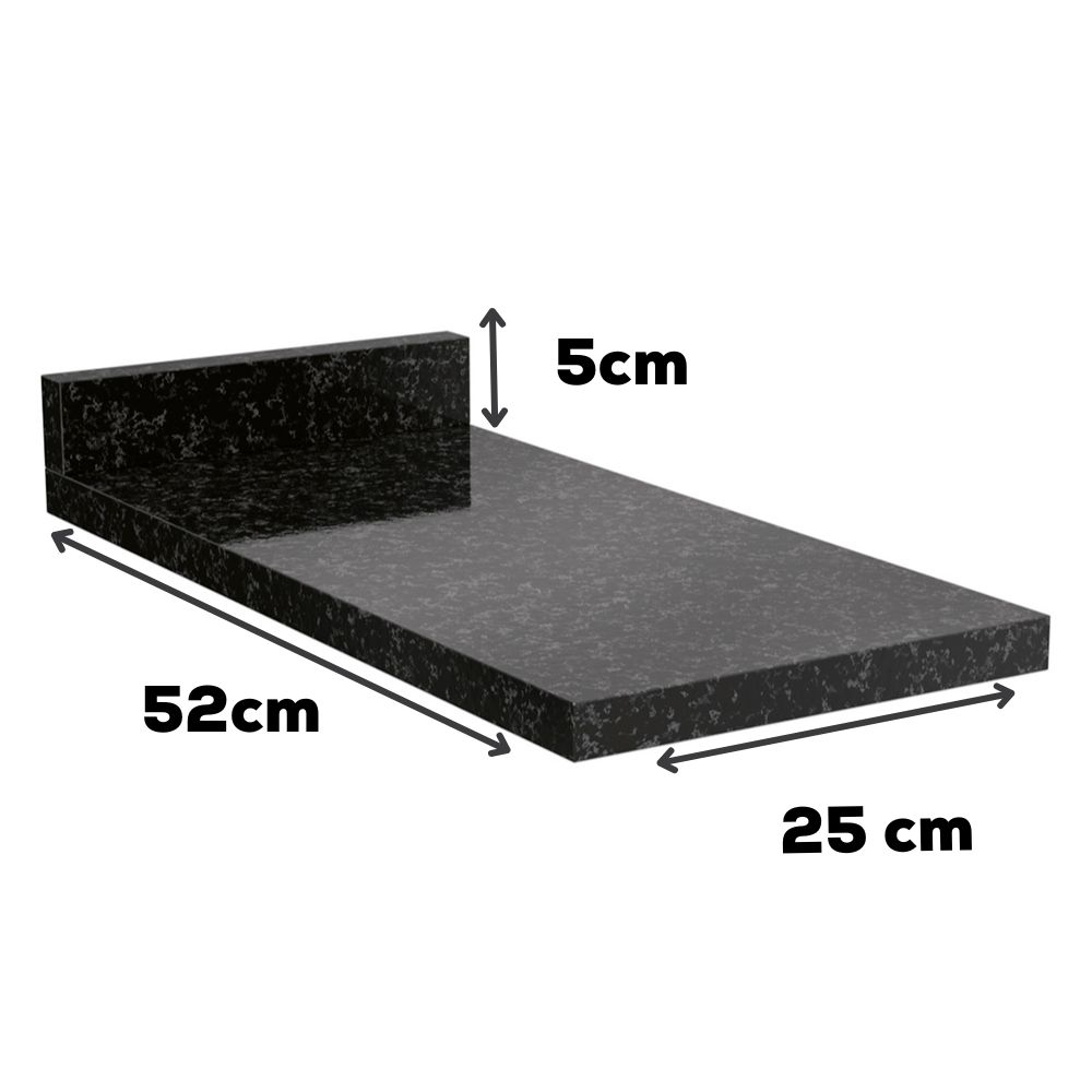 Tampo Para Balcão 25 cm MDP B647 Preto Kappesberg