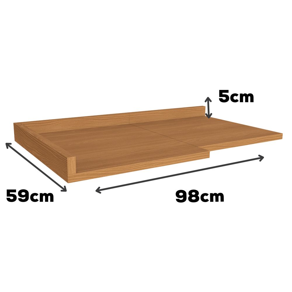 Tampo Para Balcão Canto 98 cm MDP E611 Canela Kappesberg