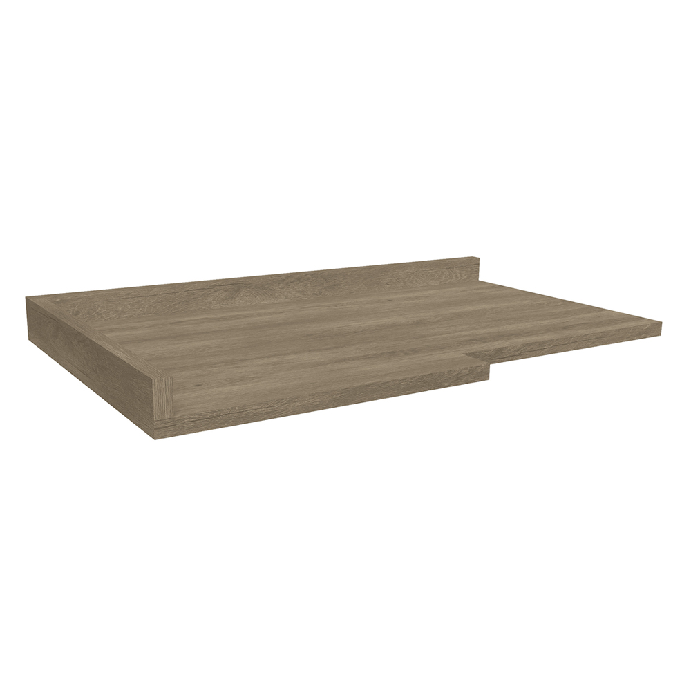 Tampo Para Balcão Canto 98 cm MDP E611 Nogal Kappesberg