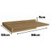 Tampo Para Balcão Canto 98 cm MDP E611 Nogueira Kappesberg