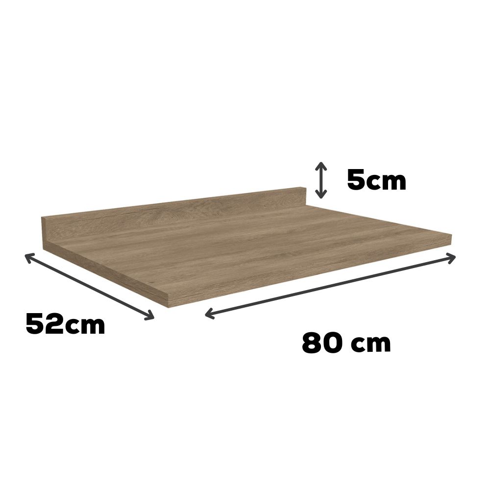 Tampo Para Balcao 80 cm MDP E607 Nogal Kappesberg
