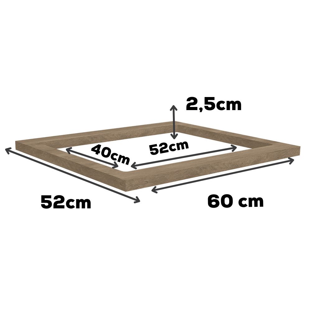 Tampo Para Balcao Cooktop 60 cm MDP E604 Nogal Kappesberg