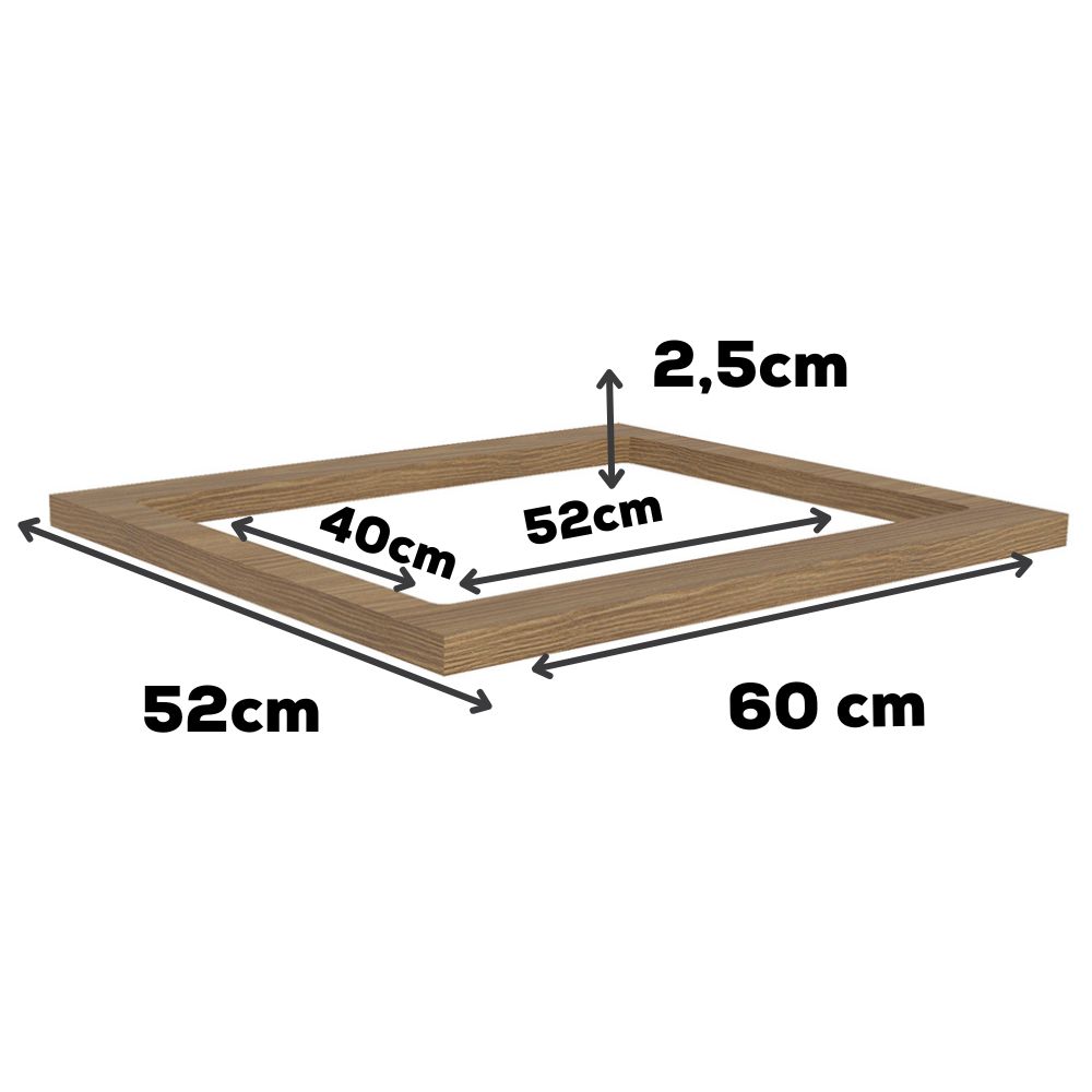 Tampo Para Balcao Cooktop 60 cm MDP E604 Nogueira Kappesberg