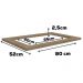 Tampo Para Balcao Cooktop 80 cm MDP E608 Nogal Kappesberg