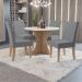 Tampo Redondo para Mesa de Jantar com Vidro Petúnia Off White 105 cm