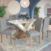 Tampo Retangular para Mesa de Jantar com Vidro Petúnia Off White 170 cm