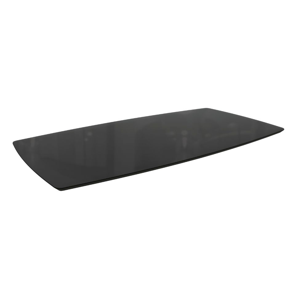Tampo Retangular para Mesa de Jantar com Vidro Petúnia Preto 170 cm
