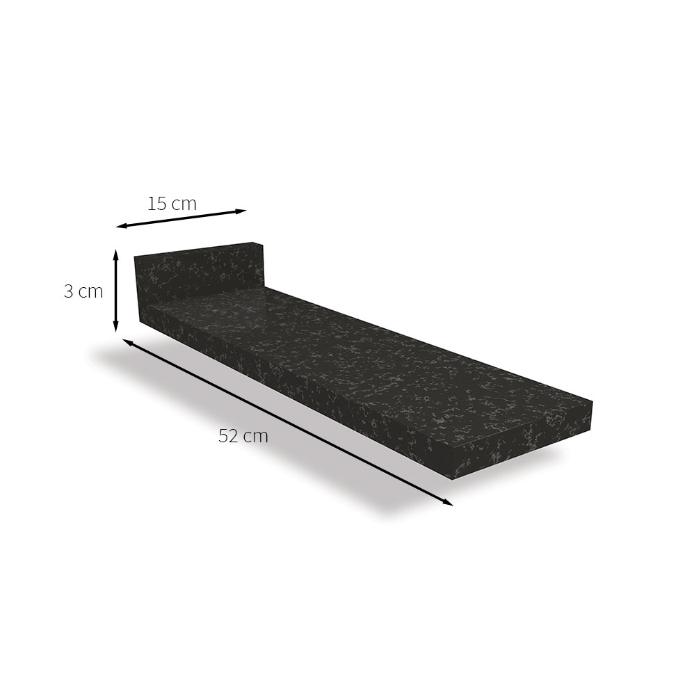 Tampo para Balcão Nox Preto 15 cm