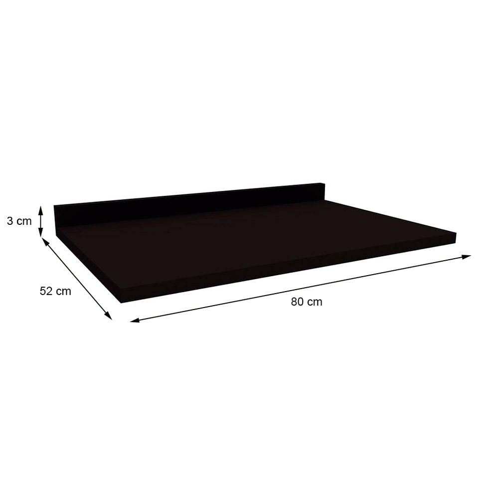 Tampo para Balcão Suzy Preto 80 cm