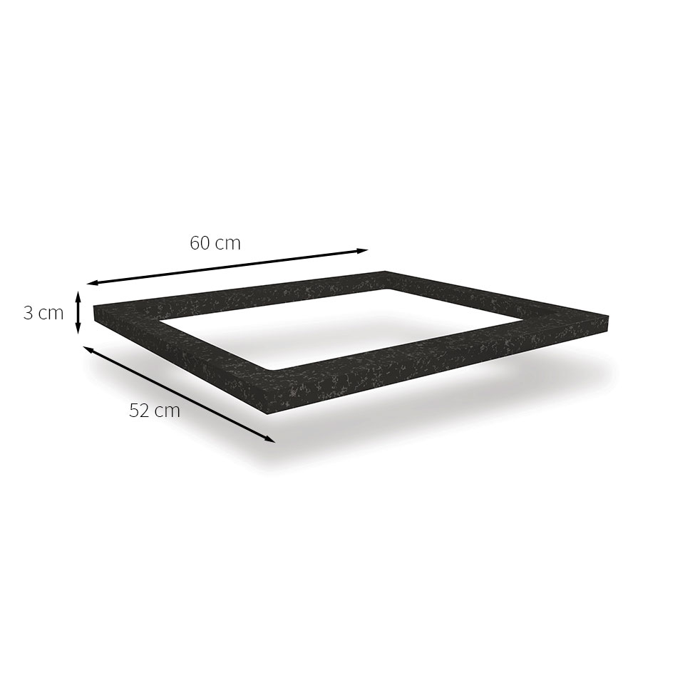 Tampo para Cooktop 4 Bocas Nox Preto 60 cm