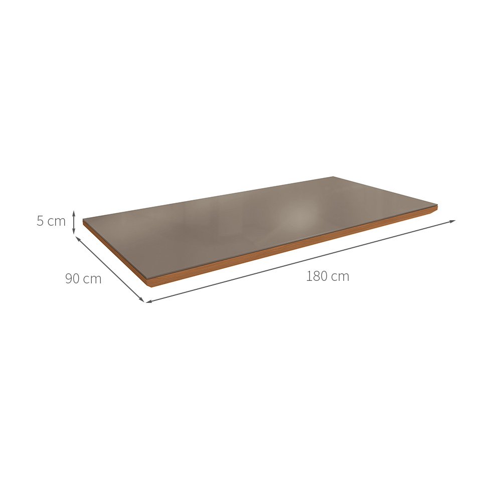 Tampo para Mesa de Jantar Kepp Vidro Bronze e Canela 180 cm