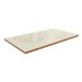 Tampo para Mesa de Jantar Kepp Vidro Off White e Canela 160 cm